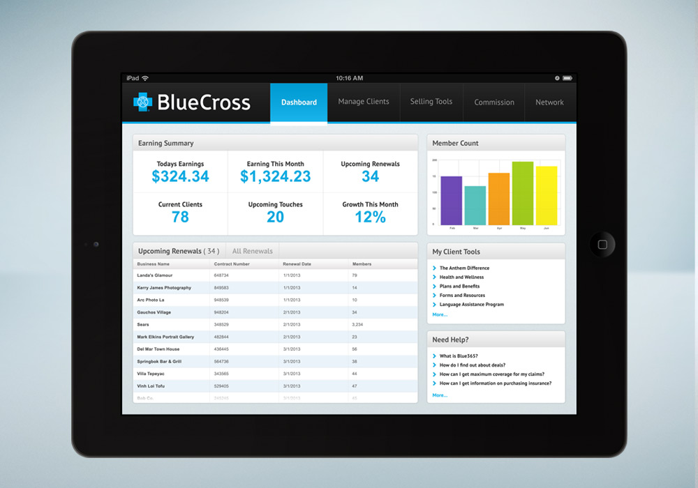 Book of Business iPad App