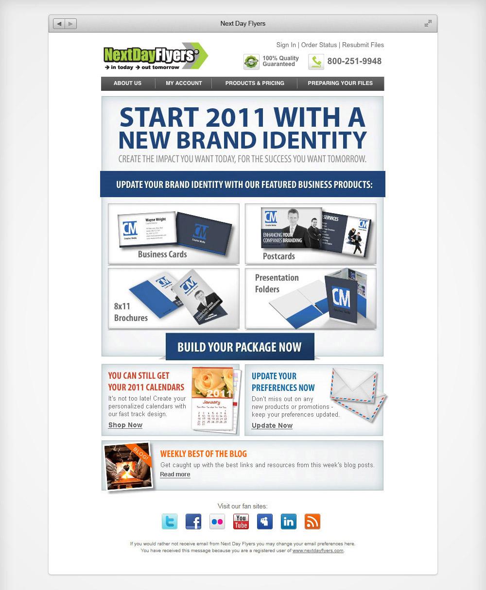 Next Day Flyers Marketing Email