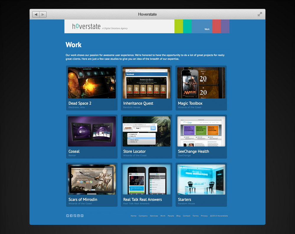 Hoverstate Website Work