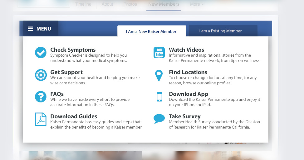 Kaiser Facebook Page